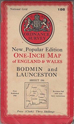 Bodmin & Launceston. One-inch Map of England & Wales New Popular Edition Sheet 186. 1:63360