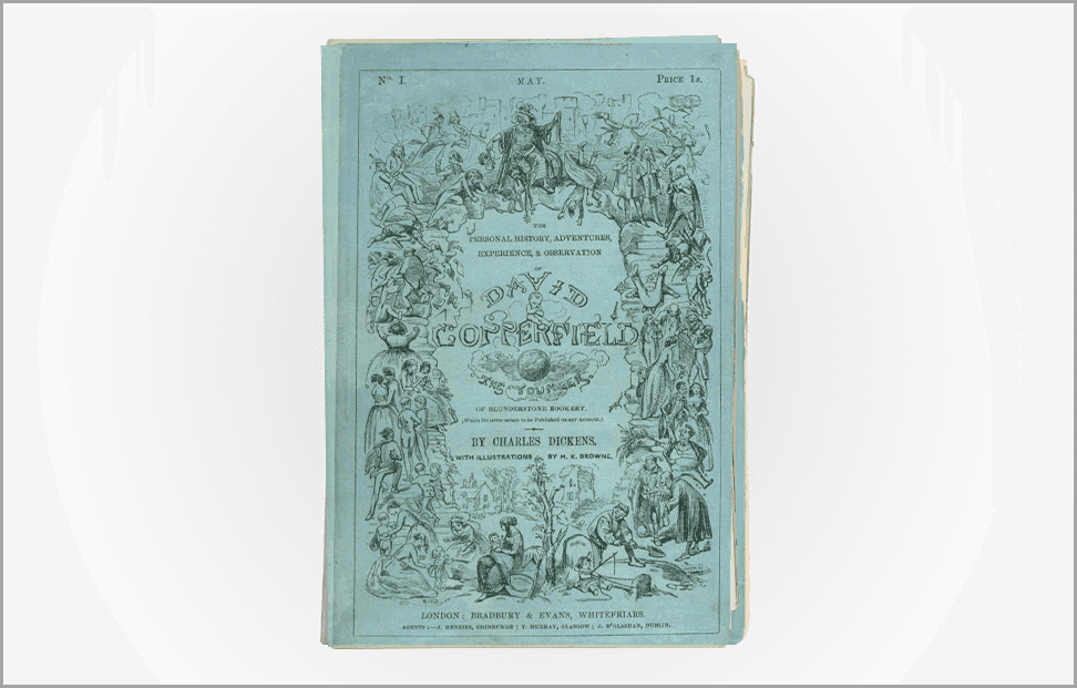 David Copperfield by Charles Dickens first edition book cover.png