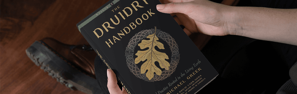 Hands holding the druirdy handbook in a dark room - header.png