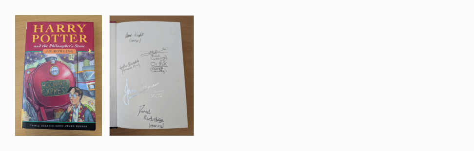 Harry Potter and the Philosopher's Stone signed by the cast.png