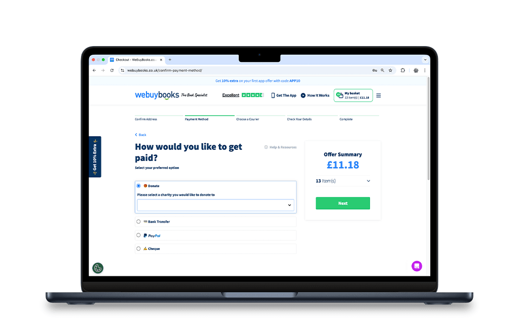 Screen capture of the WeBuyBooks payment selection page.png