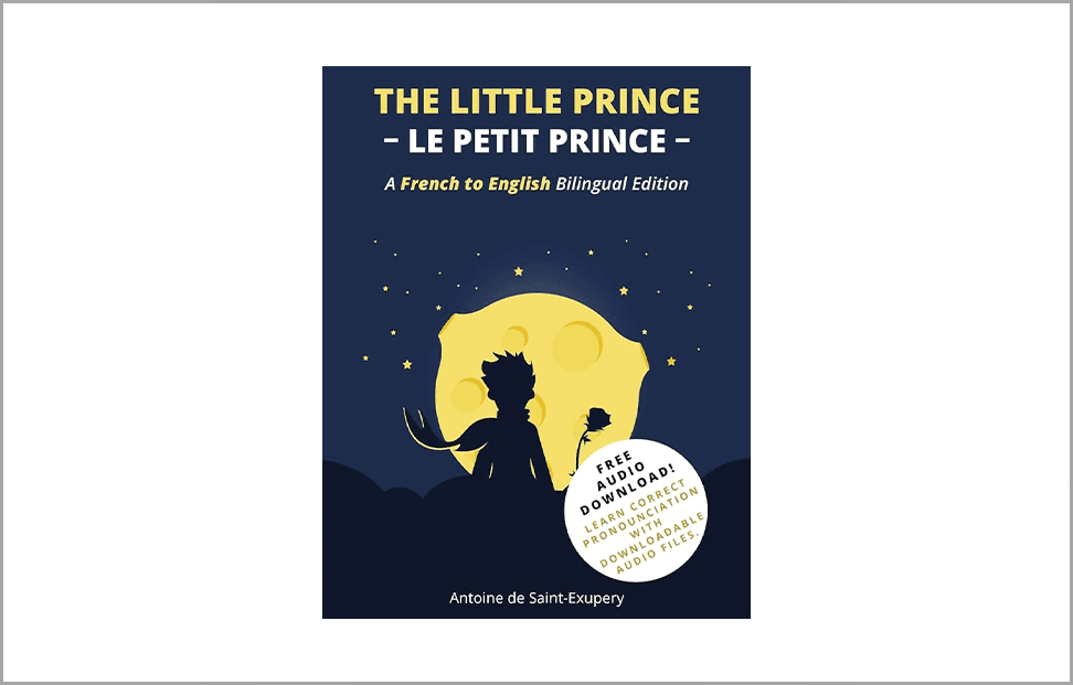 The Little Prince by Antoine de Saint-Exupery French to English bilingual edition book cover.png