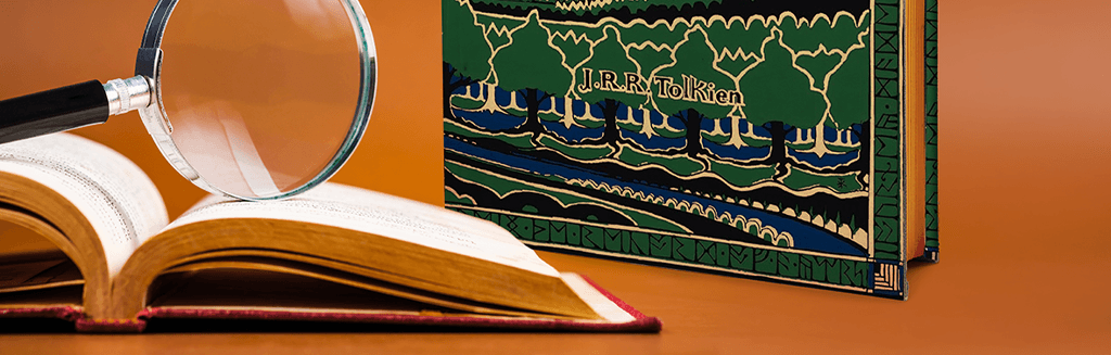 copy of a first edition Hobbit book open on a table.png