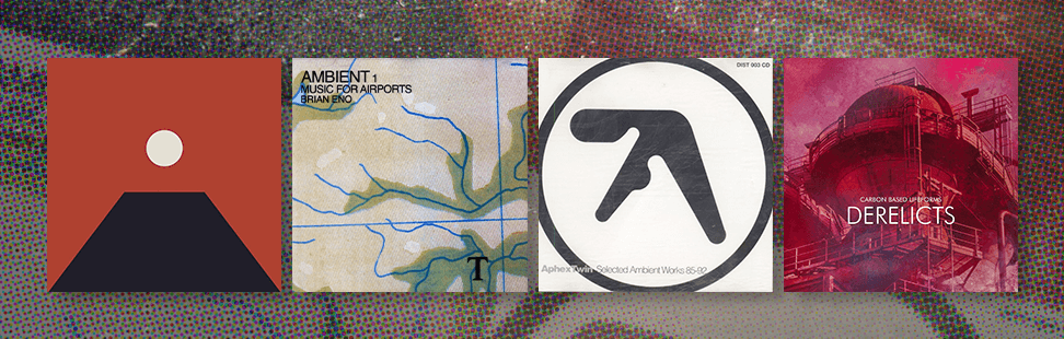 four ambient electronic album covers.png