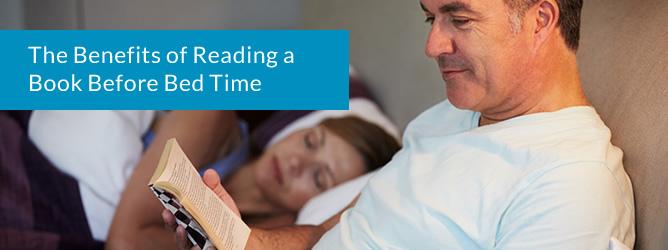 The benefits of reading a book before bed time Header